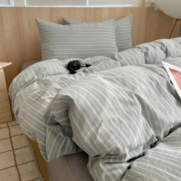 Geometrisch Katoenen Dekbedovertrek Set Zacht Ademend Comfort voor Slaapkamer-Bedding-DeWoonVallei-Koningin 200x220 cm-W-DeWoonVallei