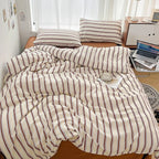 Gestreepte Beddenset – Zacht Polyester Comfort met Tijdloos Klassiek Ontwerp-Bedding-DeWoonVallei-DeWoonVallei