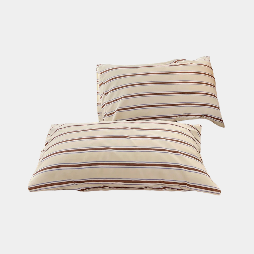 Gestreepte Beddenset – Zacht Polyester Comfort met Tijdloos Klassiek Ontwerp-Bedding-DeWoonVallei-DeWoonVallei