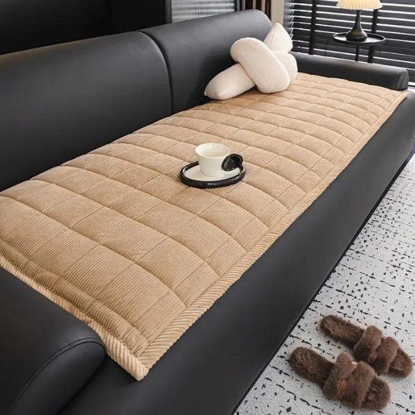 Gewatteerde Bankhoesmat Zachte Textuur met Beschermend Comfort-Sofa Covers-DeWoonVallei-DeWoonVallei