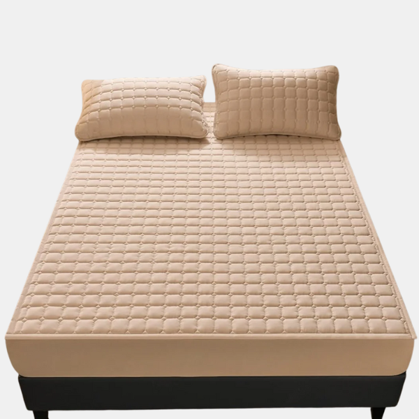 Gewatteerde Hoeslaken Matrasbeschermer Waterdicht Comfort Voor Diepe Slaap-Mattress Protectors-DeWoonVallei-91x183 cm-Bruin-DeWoonVallei