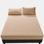 Gewatteerde Hoeslaken Matrasbeschermer Waterdicht Comfort Voor Diepe Slaap-Mattress Protectors-DeWoonVallei-91x183 cm-Bruin-DeWoonVallei