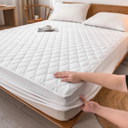 Gewatteerde Hoeslaken Matrasbeschermer Waterdicht Comfort Voor Diepe Slaap-Mattress Protectors-DeWoonVallei-91x183 cm-Wit-DeWoonVallei