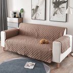 Gewatteerde Huisdier Sofa Beschermerhoes Modern Waterbestendige Bankhoes-Sofa cover-DeWoonVallei-Eenzitter (55 x 196 cm)-Bruin-DeWoonVallei