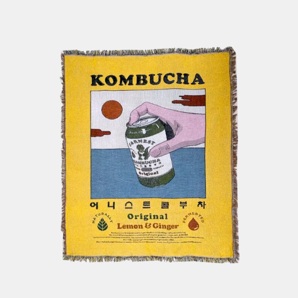 Gezellig Cartoon Kombucha Tapijt voor Sfeervol en Warm Thuis-Throw Blankets-DeWoonVallei-DeWoonVallei