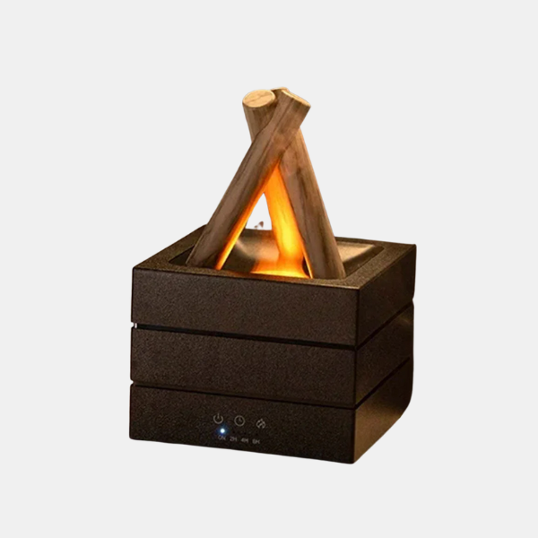 Gezellige Vlam Aroma Diffuser met Ultrasone Geurmist voor Ontspanning-Diffuser-DeWoonVallei-Zwart-DeWoonVallei