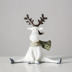 Gezellige Winter Rendier Beeldje Handgemaakt Scandinavisch Feestdecor voor Warme Sfeer-Figurines-DeWoonVallei-DeWoonVallei