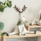 Gezellige Winter Rendier Beeldje Handgemaakt Scandinavisch Feestdecor voor Warme Sfeer-Figurines-DeWoonVallei-DeWoonVallei