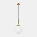 Glazen Bol Hanglamp Mid-Century Modern Stijl Elegante Sfeer-Hanging Lamp-DeWoonVallei-J-200-B-Warm Wit-DeWoonVallei