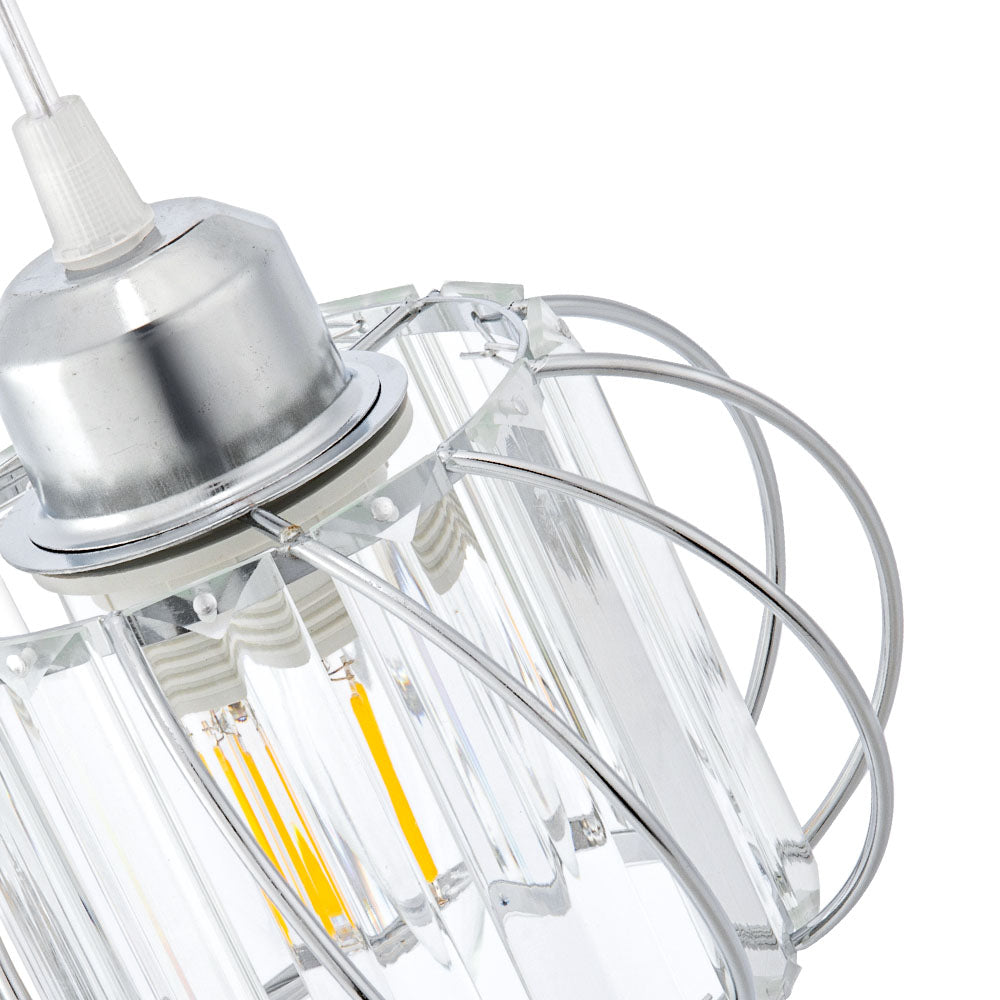 Glazen Hanglamp – Moderne Plafondlamp met IJzeren Frame en Glazen Kap-Ceiling Light-DeWoonVallei-DeWoonVallei