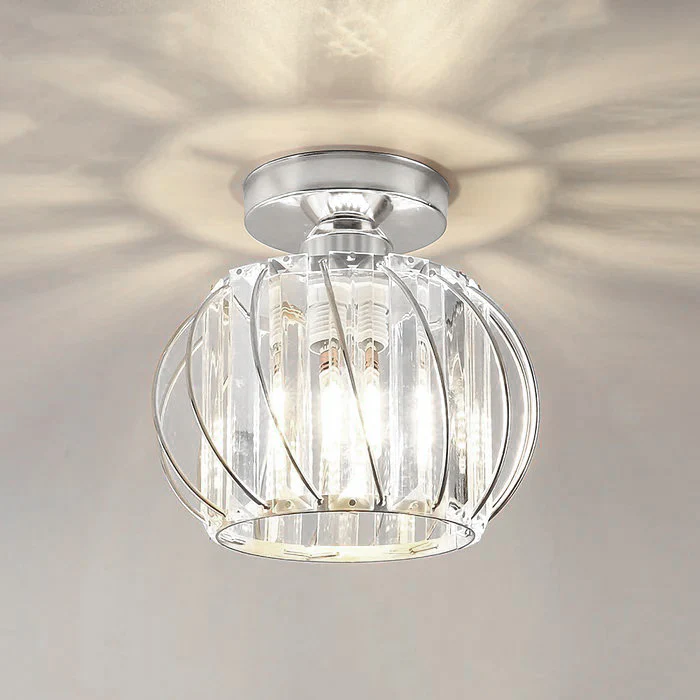 Glazen Hanglamp – Moderne Plafondlamp met IJzeren Frame en Glazen Kap-Ceiling Light-DeWoonVallei-DeWoonVallei