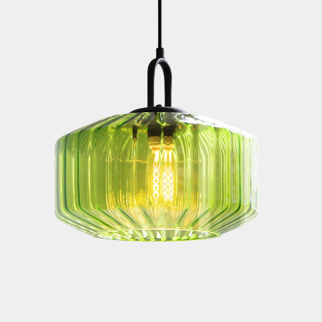 Glazen Hanglamp – Tijdloze Moderne Plafondlamp met Elegant IJzeren Frame en Ronde Glazen Kap-Lamp-DeWoonVallei-DeWoonVallei