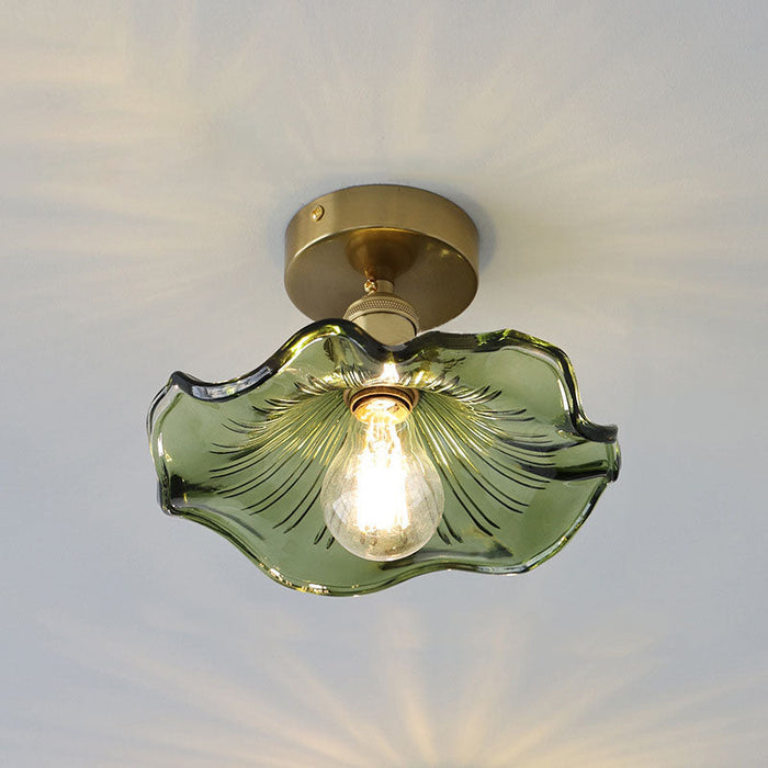 Glazen Plafondlamp in Hibiscusvorm – Modern Design met Artistieke Bloemaccenten voor Warme Sfeerverlichting-Ceiling Lamp-DeWoonVallei-DeWoonVallei