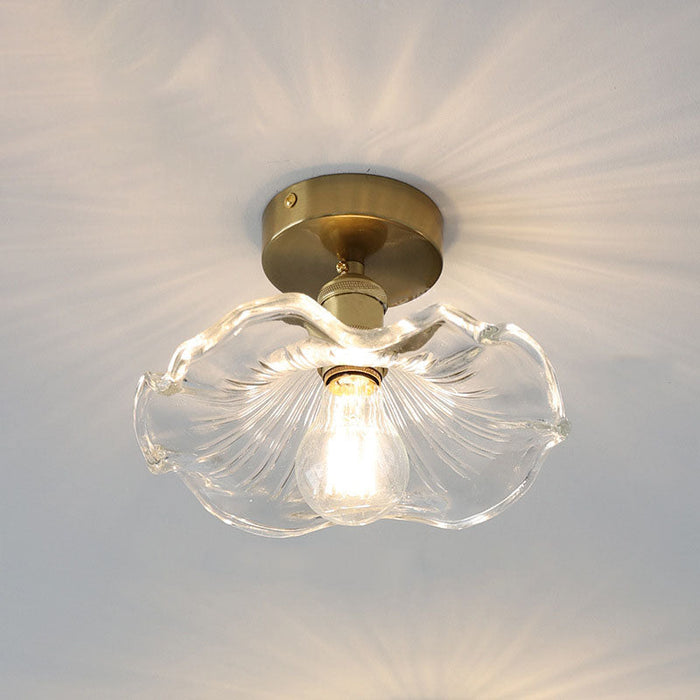 Glazen Plafondlamp in Hibiscusvorm – Modern Design met Artistieke Bloemaccenten voor Warme Sfeerverlichting-Ceiling Lamp-DeWoonVallei-DeWoonVallei