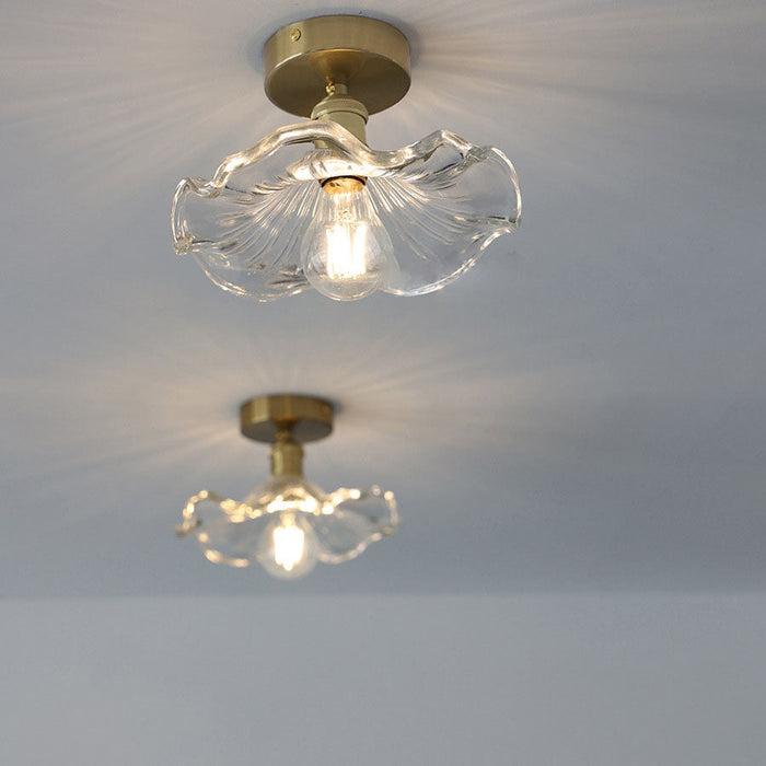 Glazen Plafondlamp in Hibiscusvorm – Modern Design met Artistieke Bloemaccenten voor Warme Sfeerverlichting-Ceiling Lamp-DeWoonVallei-DeWoonVallei
