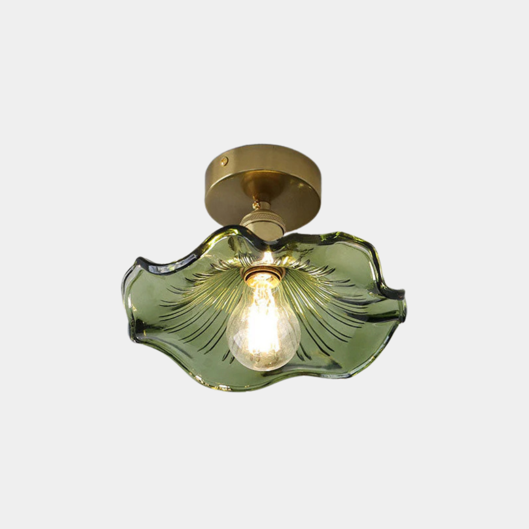 Glazen Plafondlamp in Hibiscusvorm – Modern Design met Artistieke Bloemaccenten voor Warme Sfeerverlichting-Ceiling Lamp-DeWoonVallei-DeWoonVallei