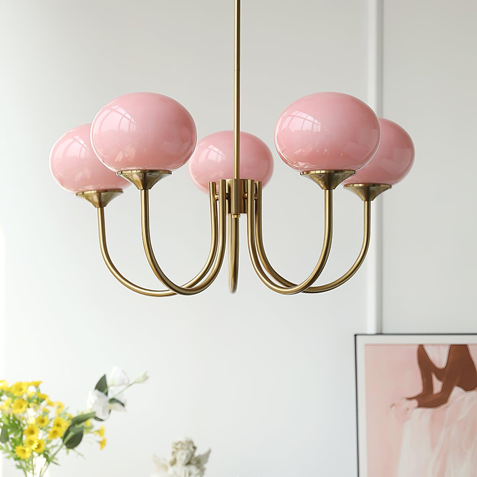 Glazen Plafondlamp met Gouden Afwerking – Modern Marshmallow Design voor Luxe en Speelse Verlichting-Ceiling Lamp-DeWoonVallei-DeWoonVallei