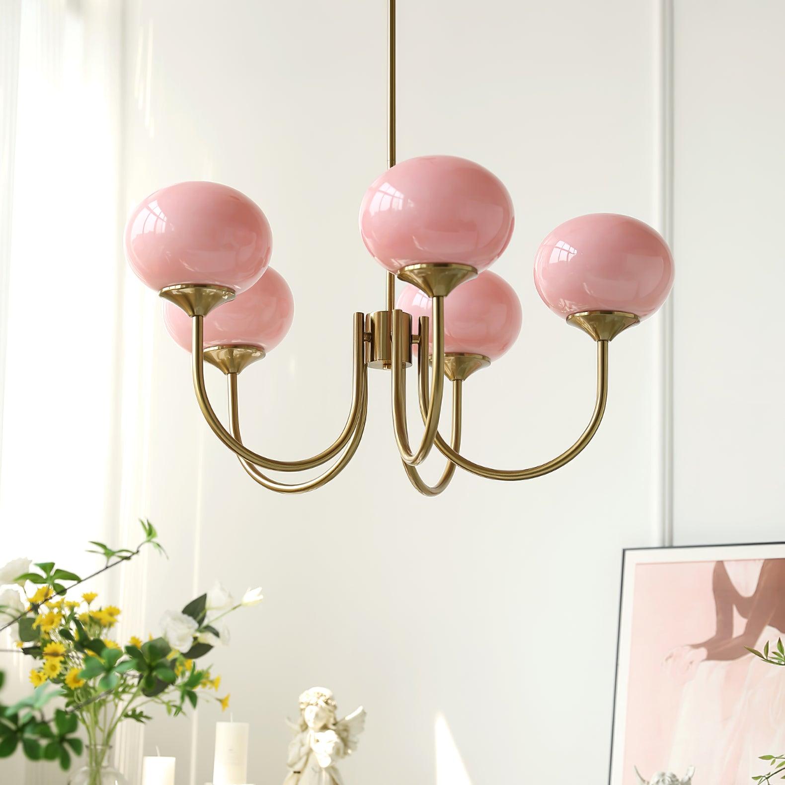 Glazen Plafondlamp met Gouden Afwerking – Modern Marshmallow Design voor Luxe en Speelse Verlichting-Ceiling Lamp-DeWoonVallei-DeWoonVallei
