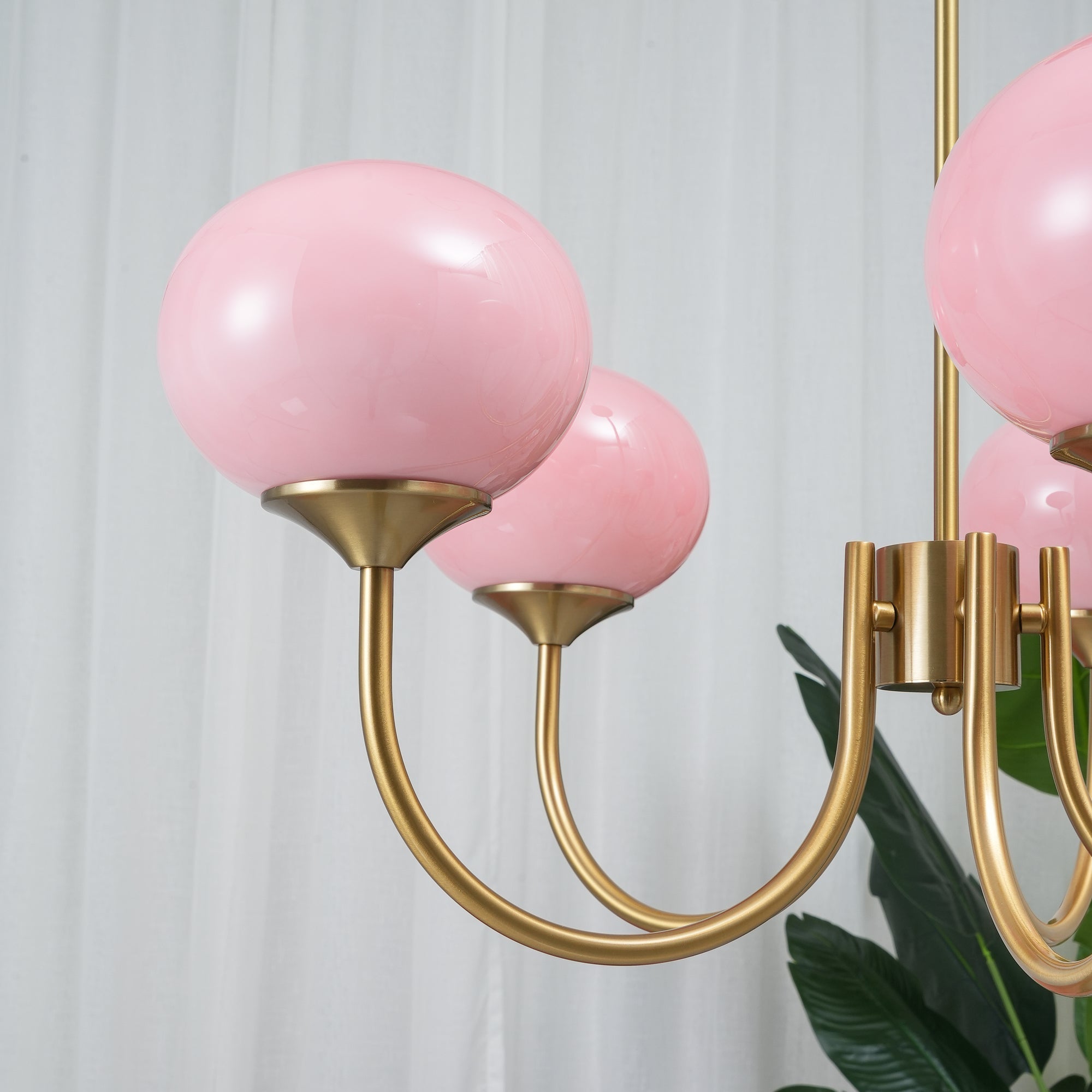 Glazen Plafondlamp met Gouden Afwerking – Modern Marshmallow Design voor Luxe en Speelse Verlichting-Ceiling Lamp-DeWoonVallei-DeWoonVallei