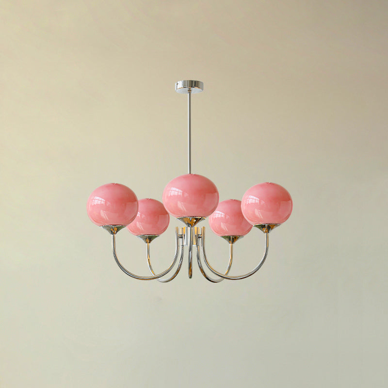 Glazen Plafondlamp met Gouden Afwerking – Modern Marshmallow Design voor Luxe en Speelse Verlichting-Ceiling Lamp-DeWoonVallei-DeWoonVallei