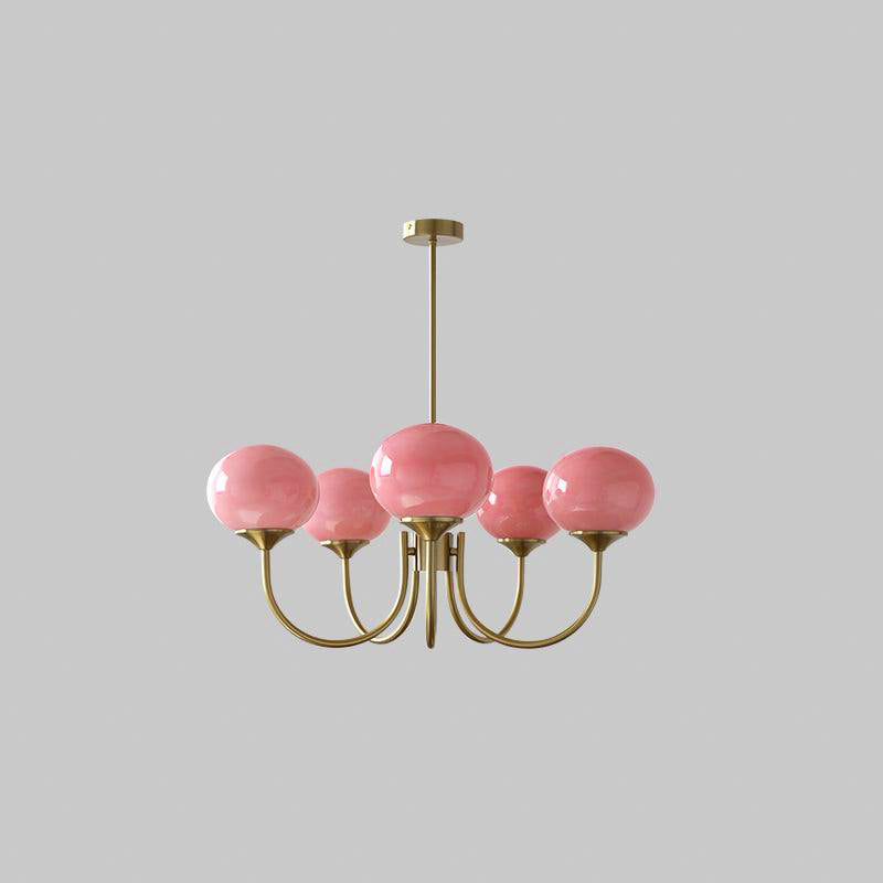 Glazen Plafondlamp met Gouden Afwerking – Modern Marshmallow Design voor Luxe en Speelse Verlichting-Ceiling Lamp-DeWoonVallei-DeWoonVallei