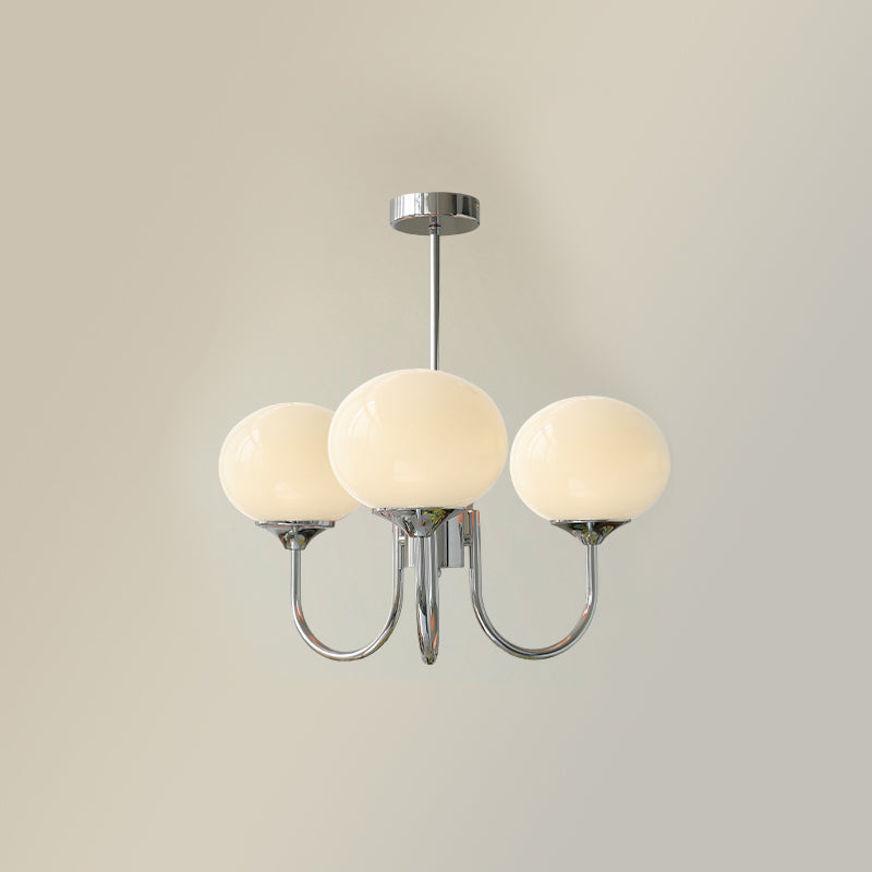 Glazen Plafondlamp met Gouden Afwerking – Modern Marshmallow Design voor Luxe en Speelse Verlichting-Ceiling Lamp-DeWoonVallei-DeWoonVallei