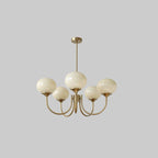 Glazen Plafondlamp met Gouden Afwerking – Modern Marshmallow Design voor Luxe en Speelse Verlichting-Ceiling Lamp-DeWoonVallei-DeWoonVallei