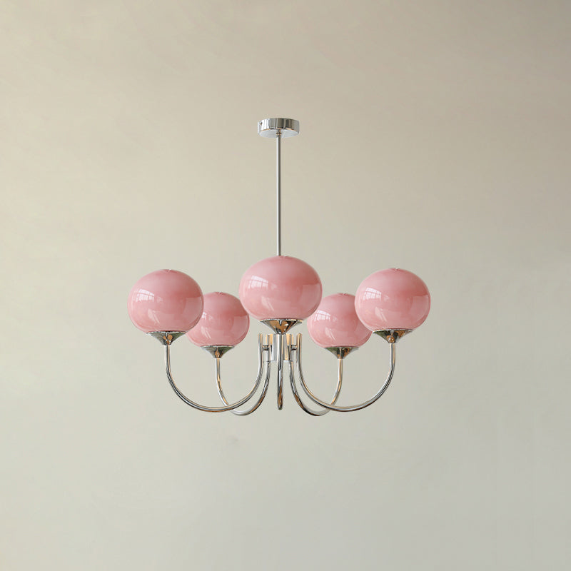 Glazen Plafondlamp met Gouden Afwerking – Modern Marshmallow Design voor Luxe en Speelse Verlichting-Ceiling Lamp-DeWoonVallei-DeWoonVallei