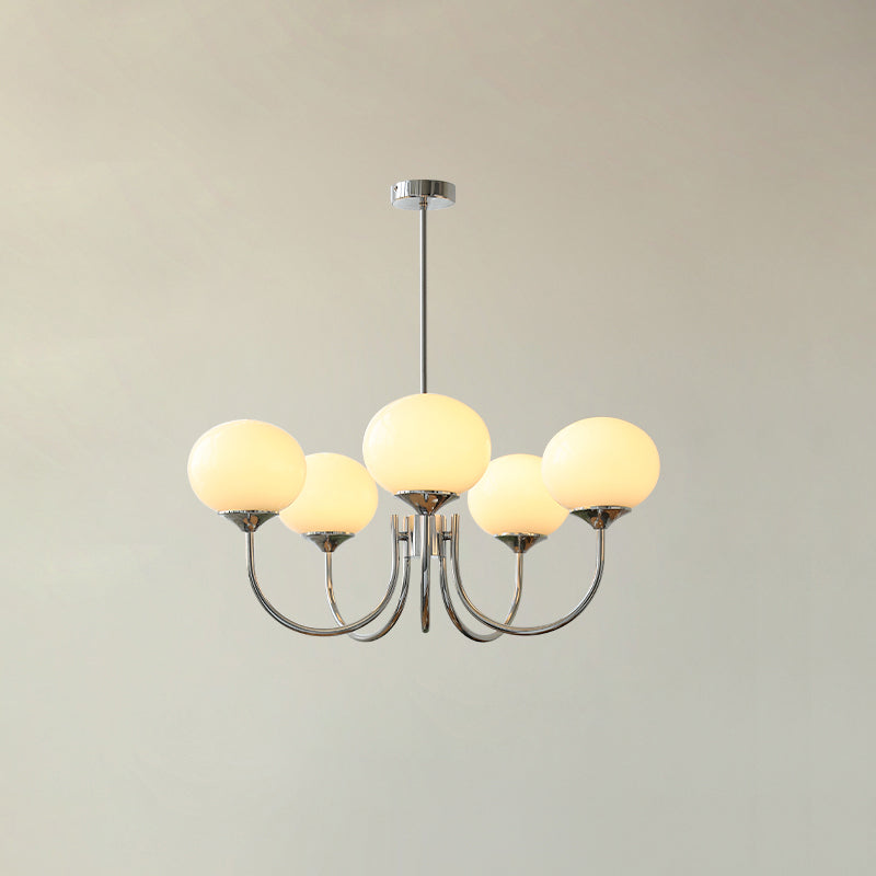 Glazen Plafondlamp met Gouden Afwerking – Modern Marshmallow Design voor Luxe en Speelse Verlichting-Ceiling Lamp-DeWoonVallei-DeWoonVallei