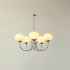 Glazen Plafondlamp met Gouden Afwerking – Modern Marshmallow Design voor Luxe en Speelse Verlichting-Ceiling Lamp-DeWoonVallei-DeWoonVallei
