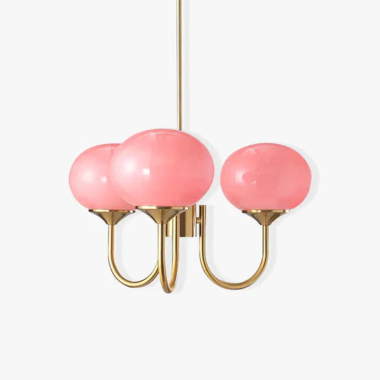 Glazen Plafondlamp met Gouden Afwerking – Modern Marshmallow Design voor Luxe en Speelse Verlichting-Ceiling Lamp-DeWoonVallei-DeWoonVallei