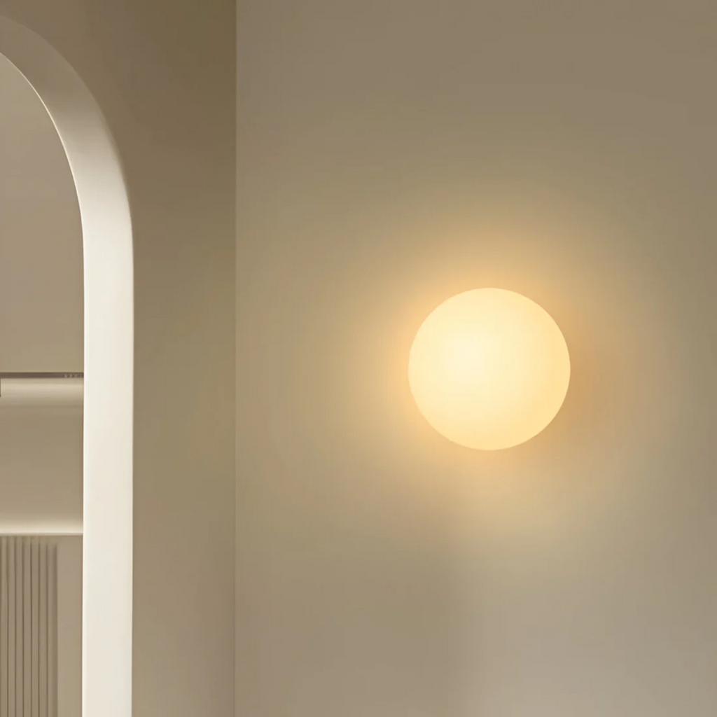 Glazen Wandlamp met Warm Licht en Minimalistisch Design-DeWoonVallei-⌀18cm-DeWoonVallei
