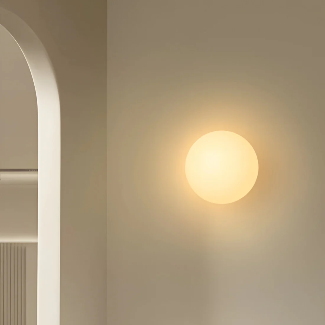 Glazen Wandlamp met Warm Licht en Minimalistisch Design-DeWoonVallei-⌀18cm-DeWoonVallei