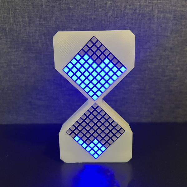 Gloeiende LED Glazen Zandloper Moderne Stijl voor Nauwkeurige Tijdwaarneming-Decor-DeWoonVallei-Blauw-DeWoonVallei