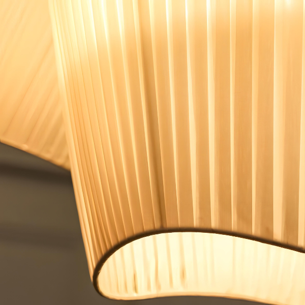 Golf Stoffen Dubbele Lampenkap Plafondlamp Elegante Zachte Verlichting voor Elke Kamer-Hanging Lamp-DeWoonVallei-DeWoonVallei