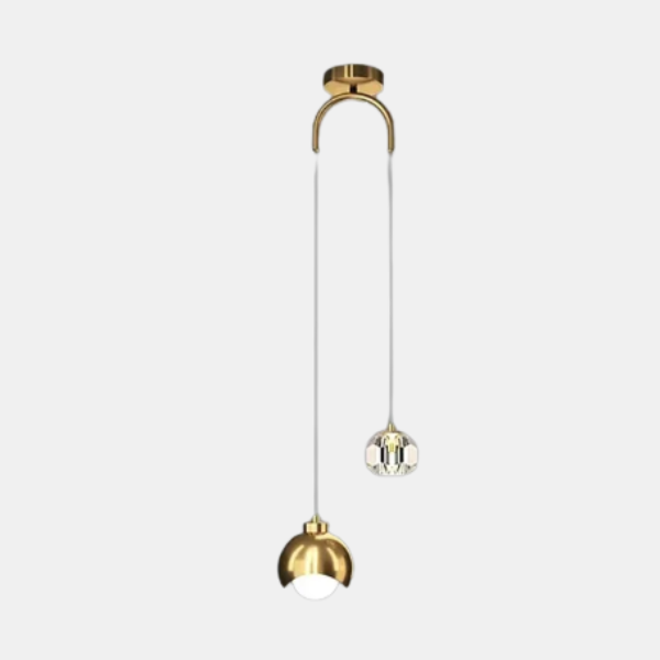Gouden Nordische Hanglamp Zachte Sfeer voor Elegante Woningen-Hanging Lamp-DeWoonVallei-Goud-Warm-DeWoonVallei