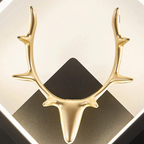 Gouden Zwarte Hert LED Wandlamp met Warm Wit Licht voor Slaapkamer en Hal-Wall Light-DeWoonVallei-DeWoonVallei