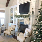 Grote Kabelgebreide Kerstsok met Feestelijke Charme voor Vakantiedecoratie-Christmas Decorations-DeWoonVallei-DeWoonVallei