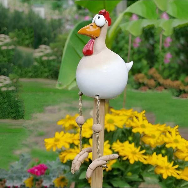 Grote-Ogen Haan Tuinbeeld Weerbestendig Resin Decoratief Beeld-Decor-DeWoonVallei-DeWoonVallei