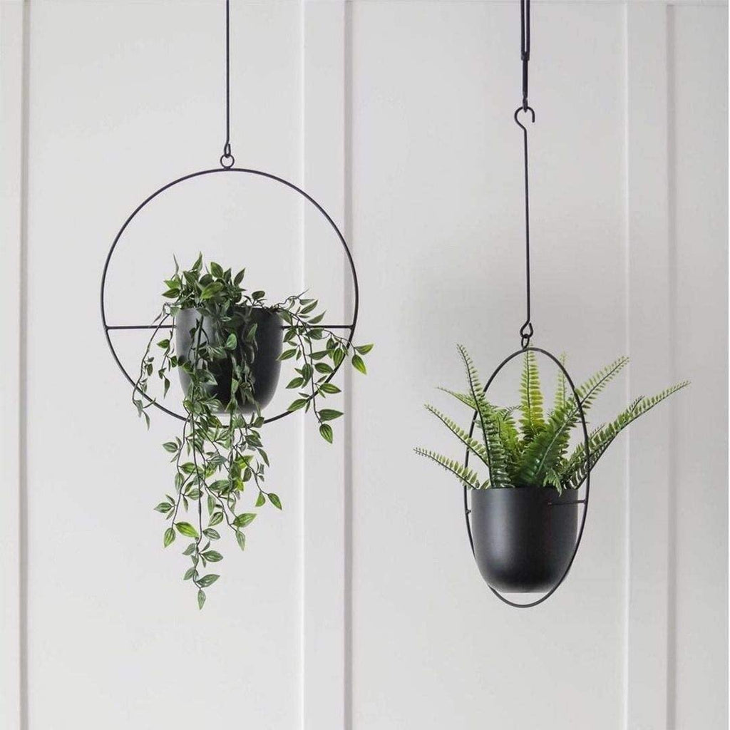 Halo Hangende Metalen Plantenhouder – Modern Gouden Design voor Binnen & Buiten-Hanging Planters-DeWoonVallei-DeWoonVallei