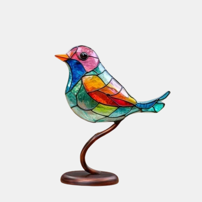 Handgemaakt Glas Vogelbeeld – Artistieke Decoratie met Tijdloze Elegantie-DeWoonVallei-1 vogel-DeWoonVallei