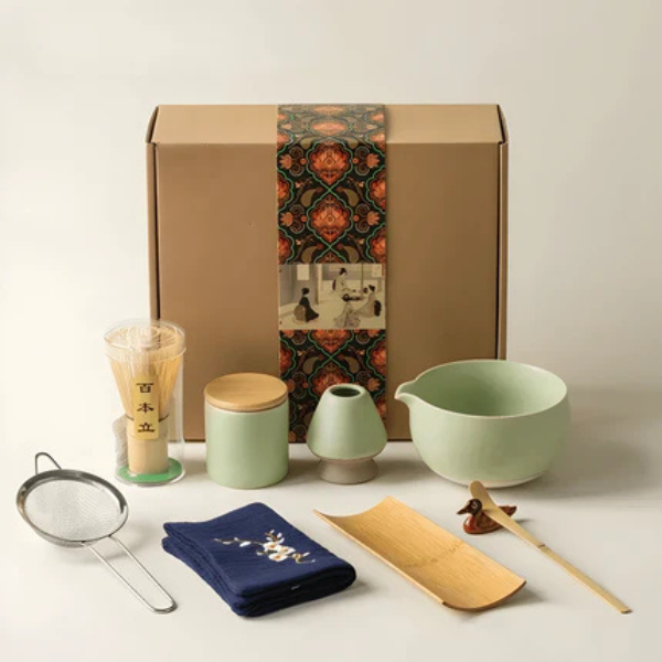 Handgemaakt Keramisch Matcha Theeset Complete Set voor Mindful Theerituelen-Keukenset-DeWoonVallei-DeWoonVallei