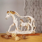 Handgemaakt Resin Hol Paard Beeldje Elegant Decoratief Ornament voor Woonkamer en Bureau-Figurine-DeWoonVallei-DeWoonVallei