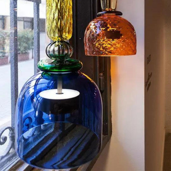 Handgemaakte Glazen Fluit Hanglamp Elegante Moderne Verlichting voor Thuis-Hanging Lamp-DeWoonVallei-DeWoonVallei