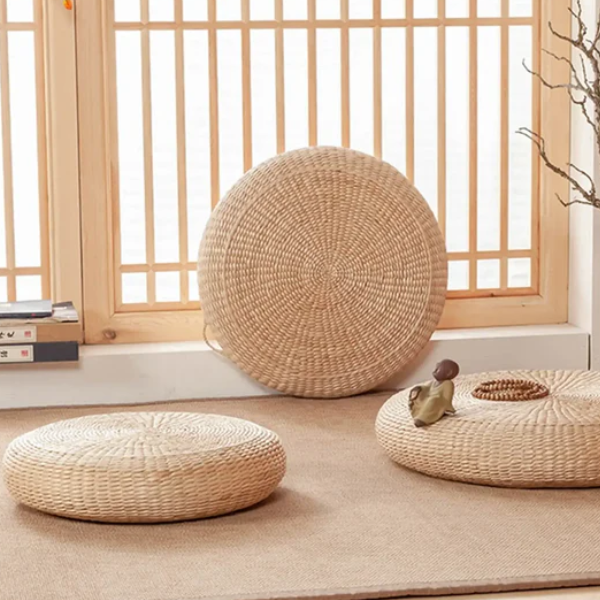 Handgemaakte Japanse Tatami Kussen Comfortabele Milieuvriendelijke Meditatie Zitplaats-Chair & Sofa Cushions-DeWoonVallei-DeWoonVallei