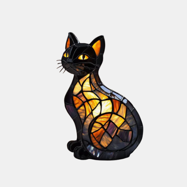 Handgemaakte Kat Resin Tafellamp 3D Schattige LED Nachtlamp voor Slaapkamer en Kinderkamer-DeWoonVallei-17 cm-DeWoonVallei