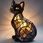 Handgemaakte Kat Resin Tafellamp 3D Schattige LED Nachtlamp voor Slaapkamer en Kinderkamer-DeWoonVallei-DeWoonVallei