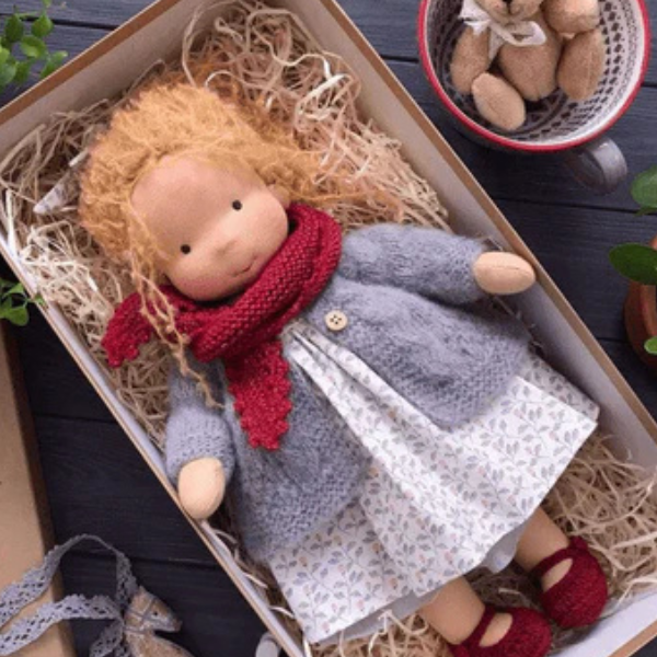 Handgemaakte Katoenen Knuffelpop met Zachte Wol en Hypoallergeen Comfort voor Kinderen-Knuffelpop-DeWoonVallei-DeWoonVallei