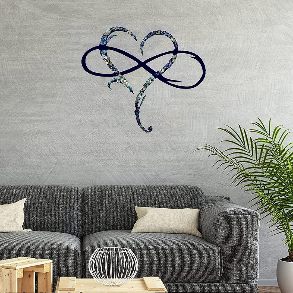 Handgesmede Wandsculptuur – Metalen Muurdecoratie met Infinity Hartontwerp-Home & Decor-DeWoonVallei-DeWoonVallei