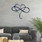 Handgesmede Wandsculptuur – Metalen Muurdecoratie met Infinity Hartontwerp-Home & Decor-DeWoonVallei-DeWoonVallei